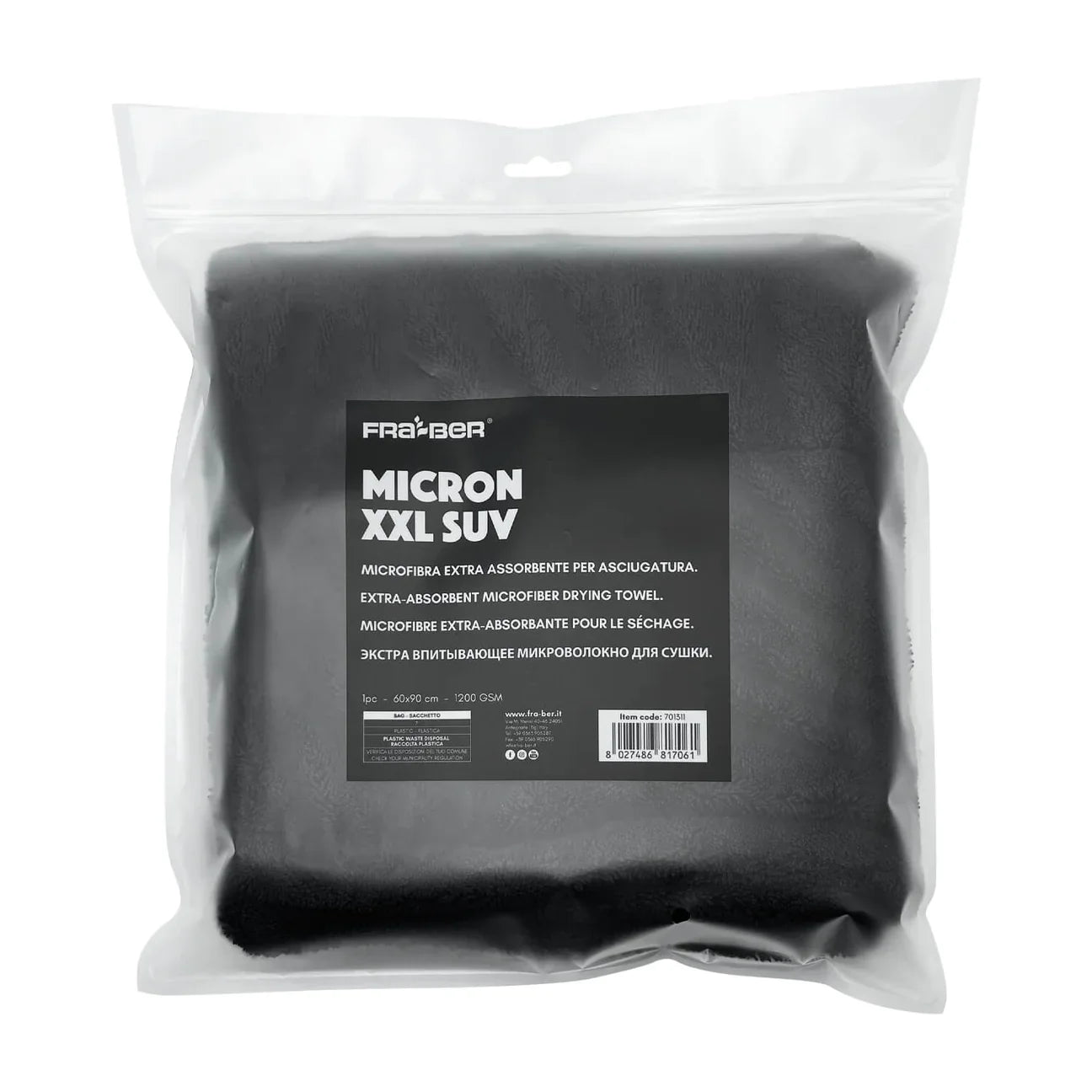 Micron XXL – Premium Mikrofaser Autotrocknungstuch 60×90 cm