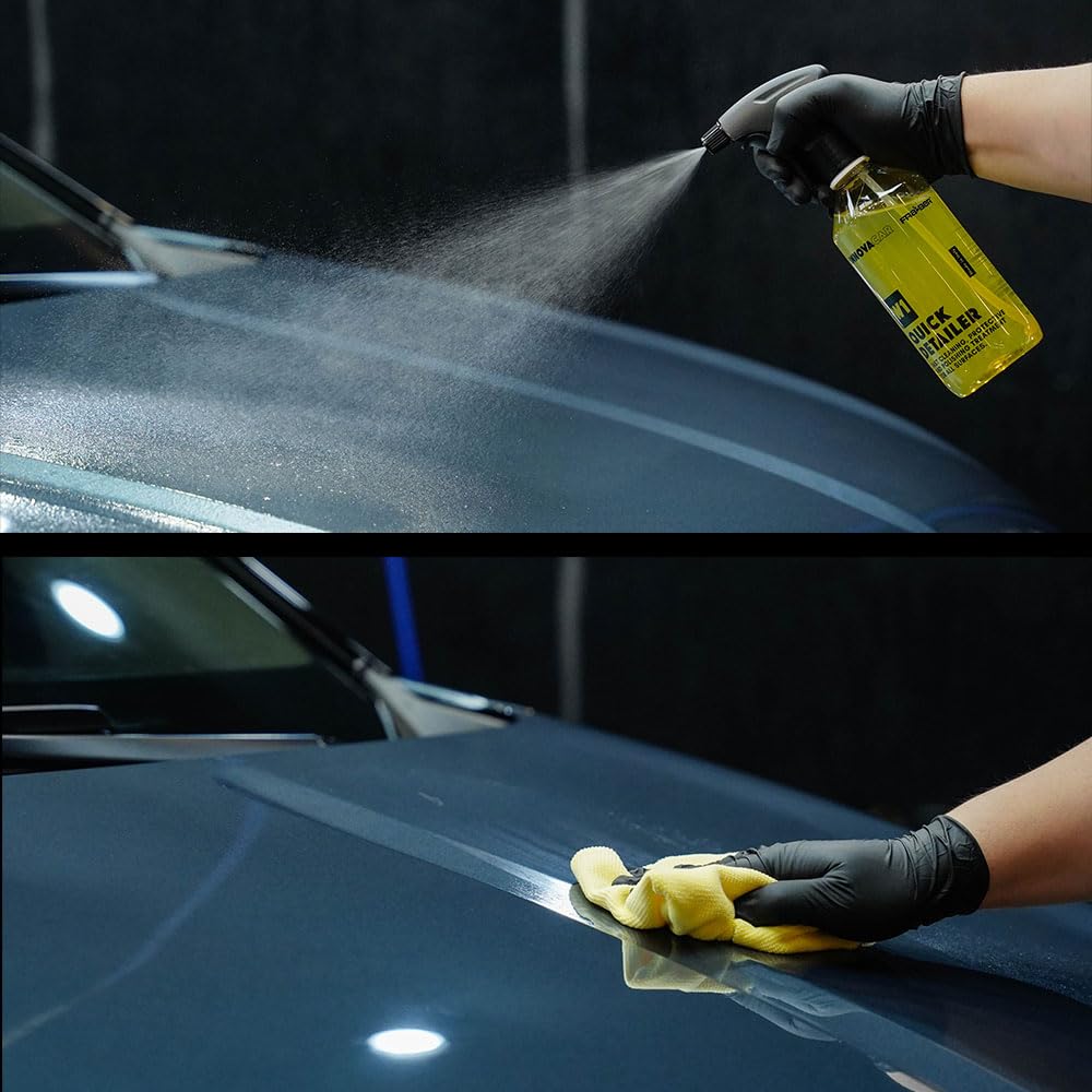 W1 Quick Detailer bei der Anwendung auf dem Autolack für tiefen Glanz